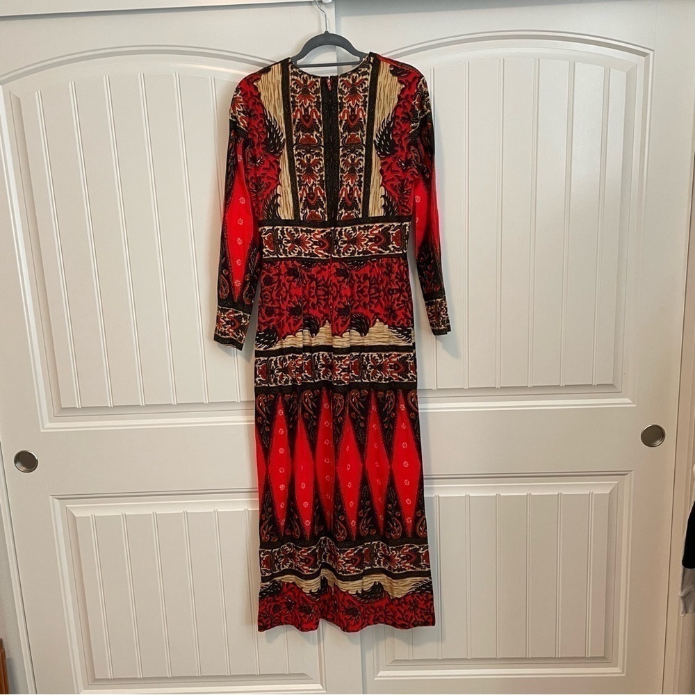 Victor Costa vintage 1960/70’s bohemian long sleeve maxi dress size small medium - Picture 9 of 12